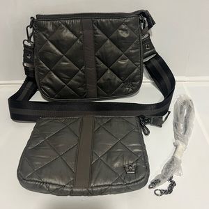 Oliver Thomas Double Crossbody in Graphite